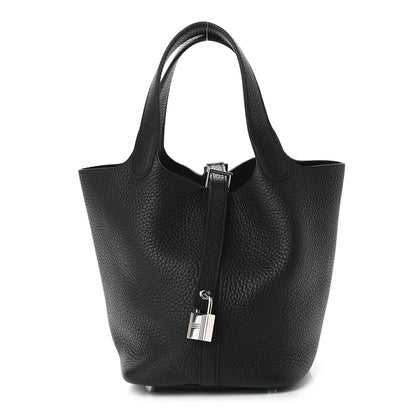 Hermes Taurillon Clemence Picotin Lock 18 PM Black 1 of 9