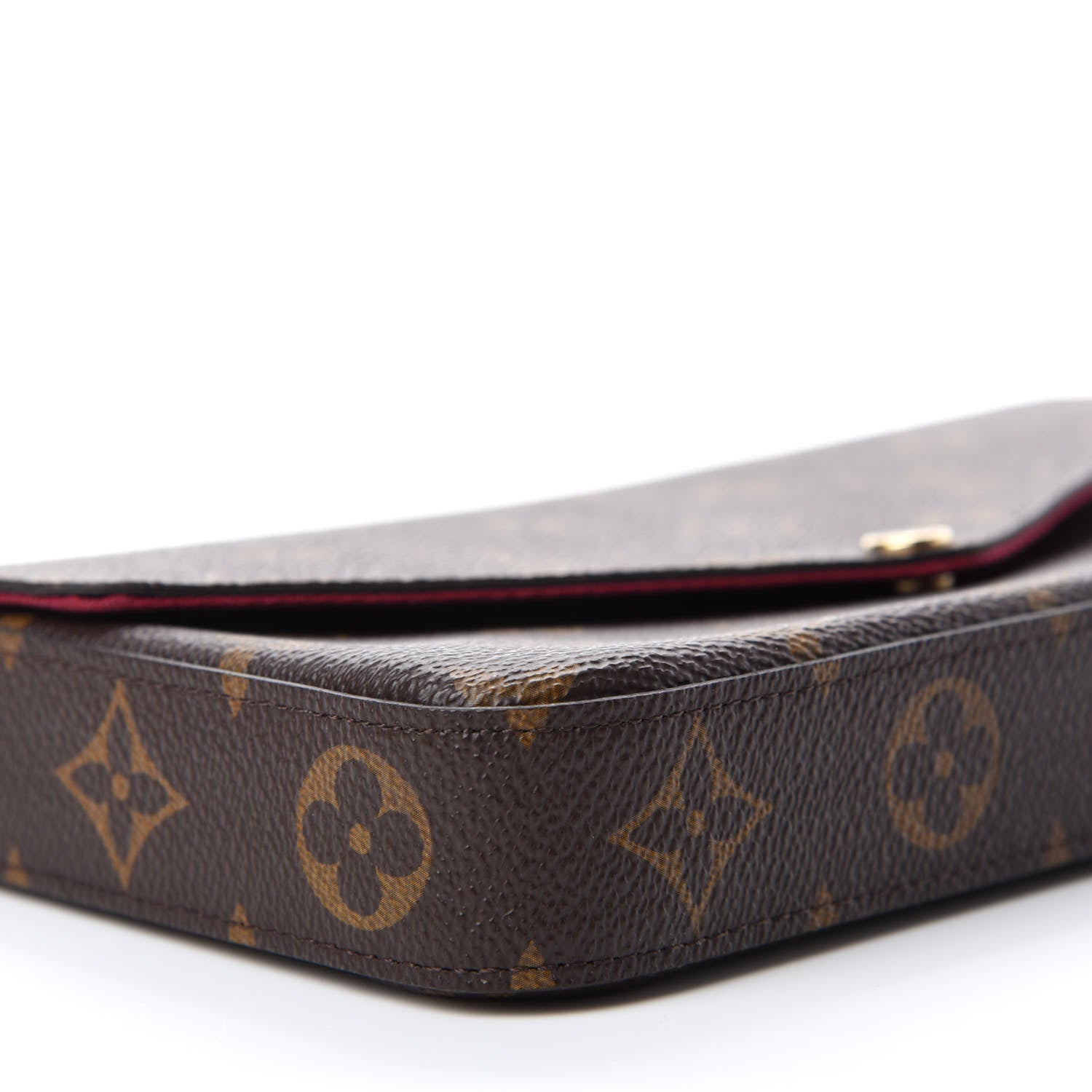 Louis Vuitton Monogram Pochette Felicie Chain Wallet Fuchsia 6 of 13