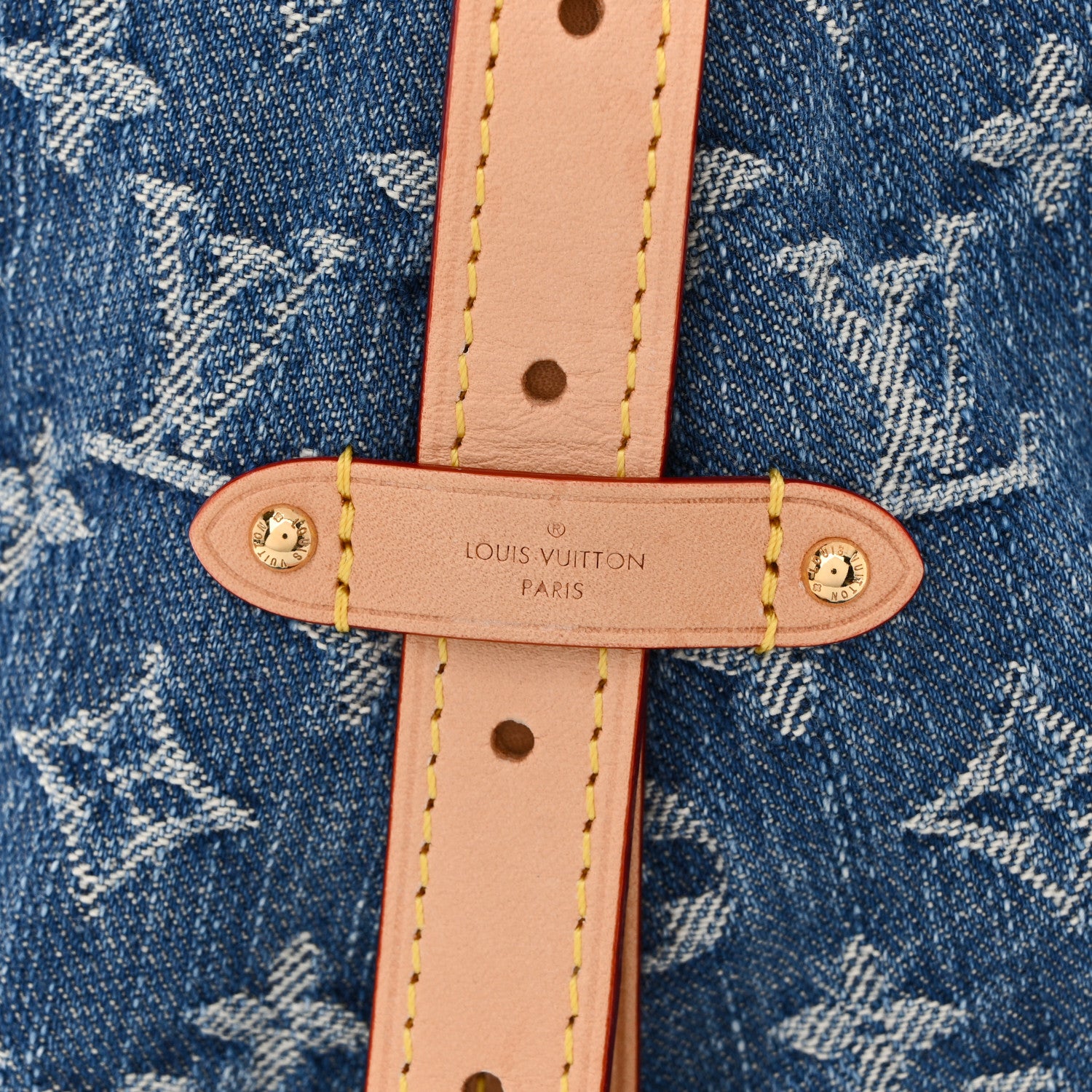 Louis Vuitton Monogram Denim CarryAll MM Blue 9 of 12