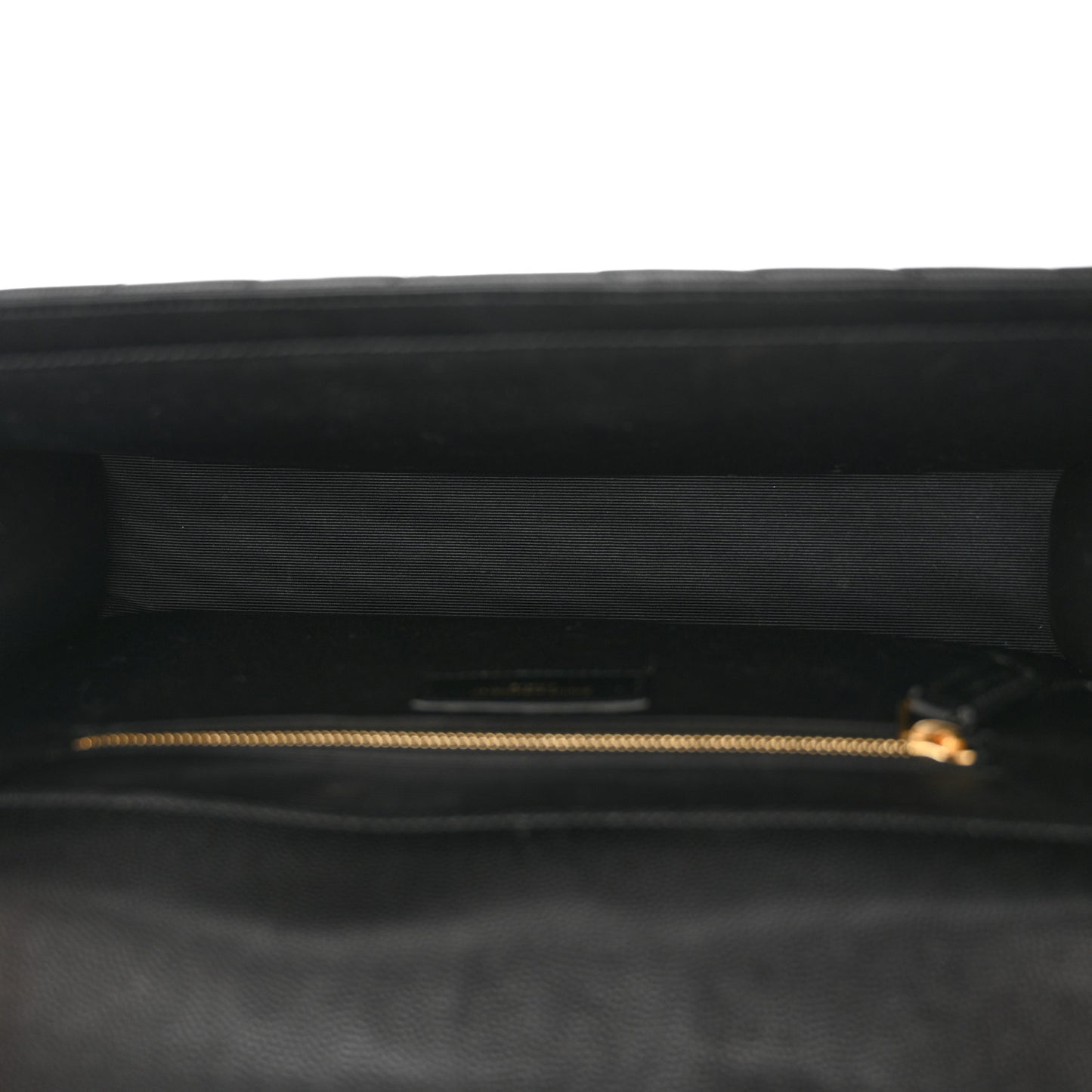 Grain De Poudre Matelasse Chevron Large Monogram Satchel Black