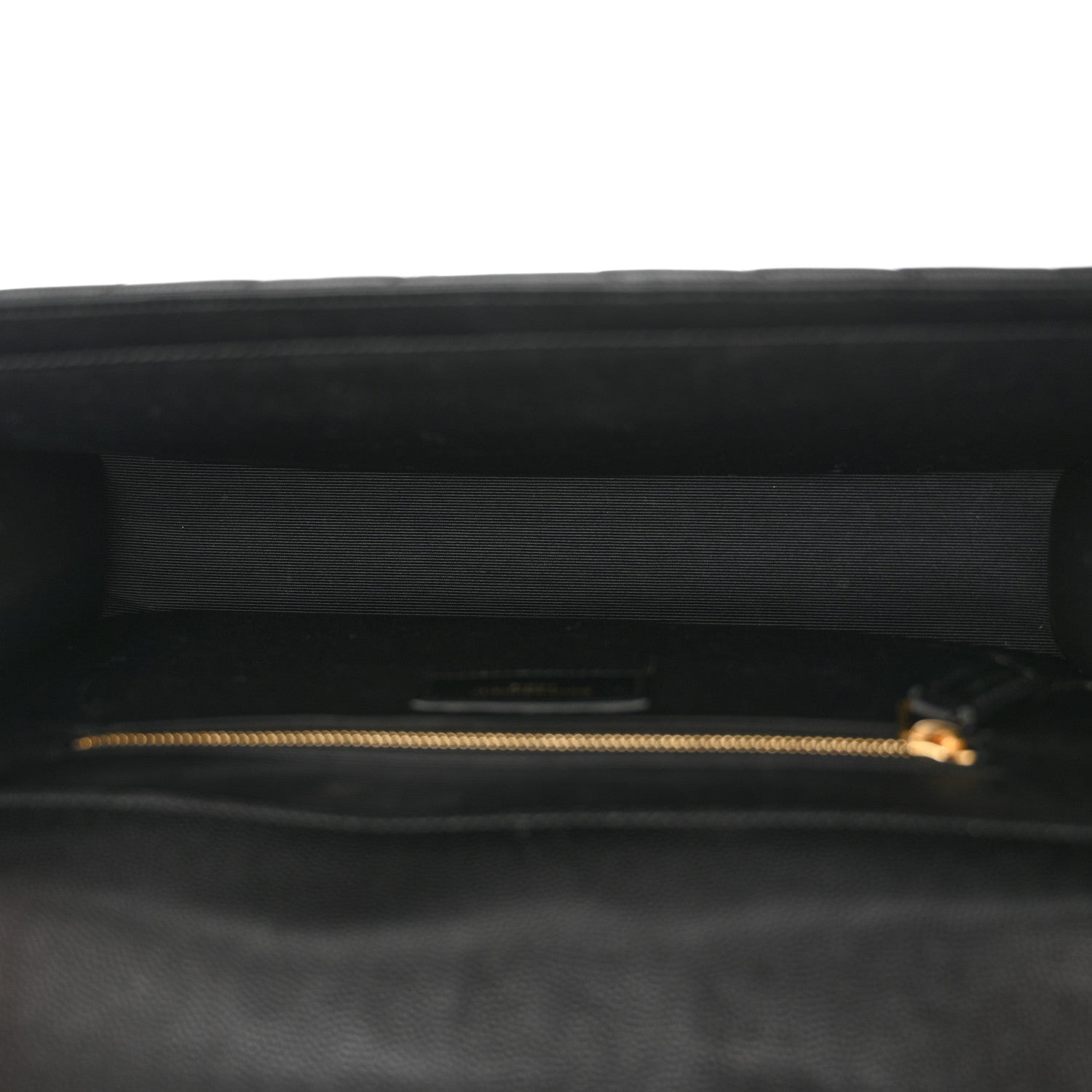 Saint Laurent Grain De Poudre Matelasse Chevron Large Monogram Satchel Black 5 of 15