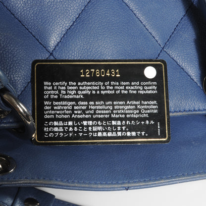 Chanel Soft Caviar Quilted XL Tote Blue 7 of 8