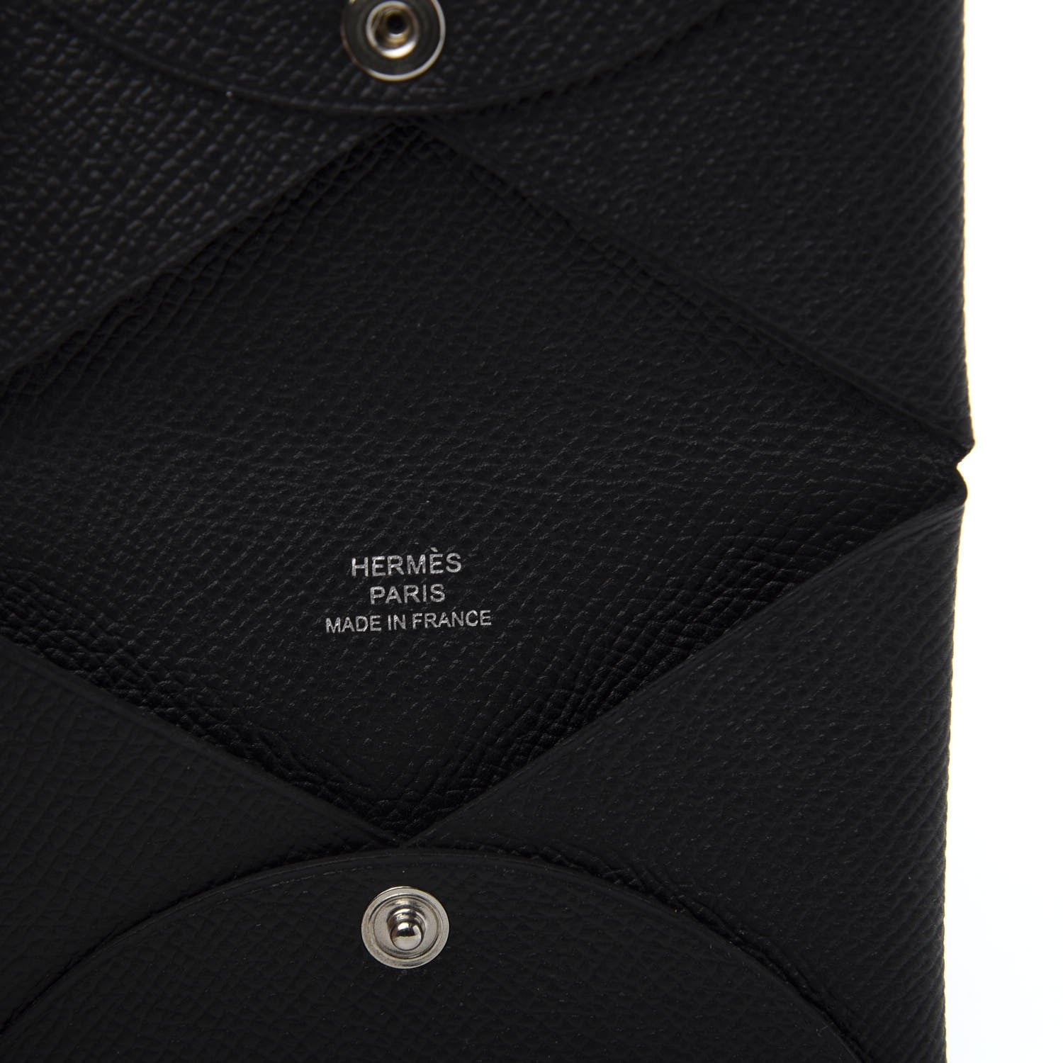 Hermes Epsom Calvi Card Case Black 6 of 10
