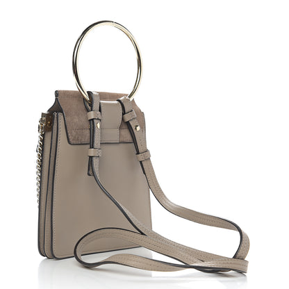 Chloe Suede Calfskin Mini Faye Bracelet Bag Motty Grey 2 of 9