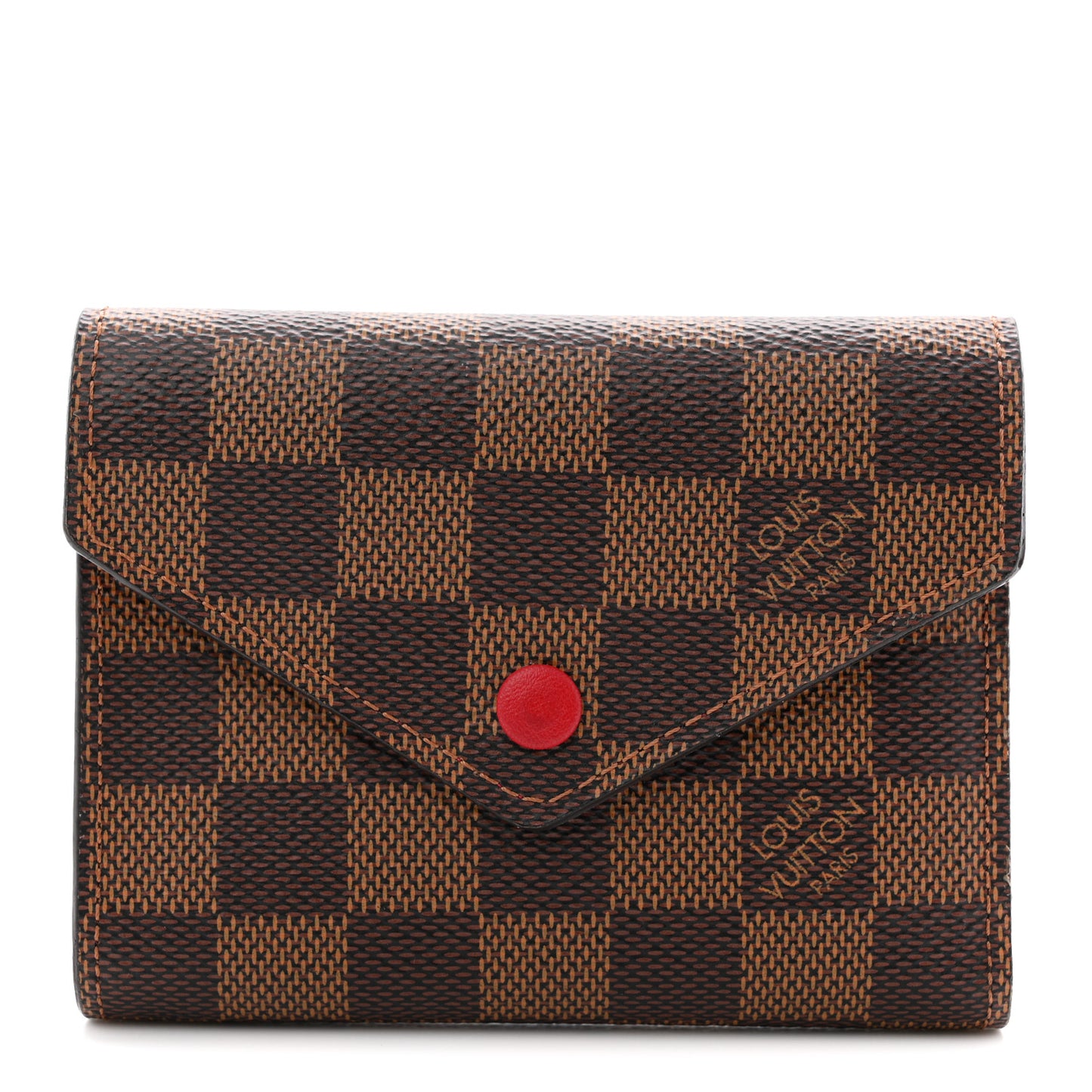 Damier Ebene Victorine Wallet Red