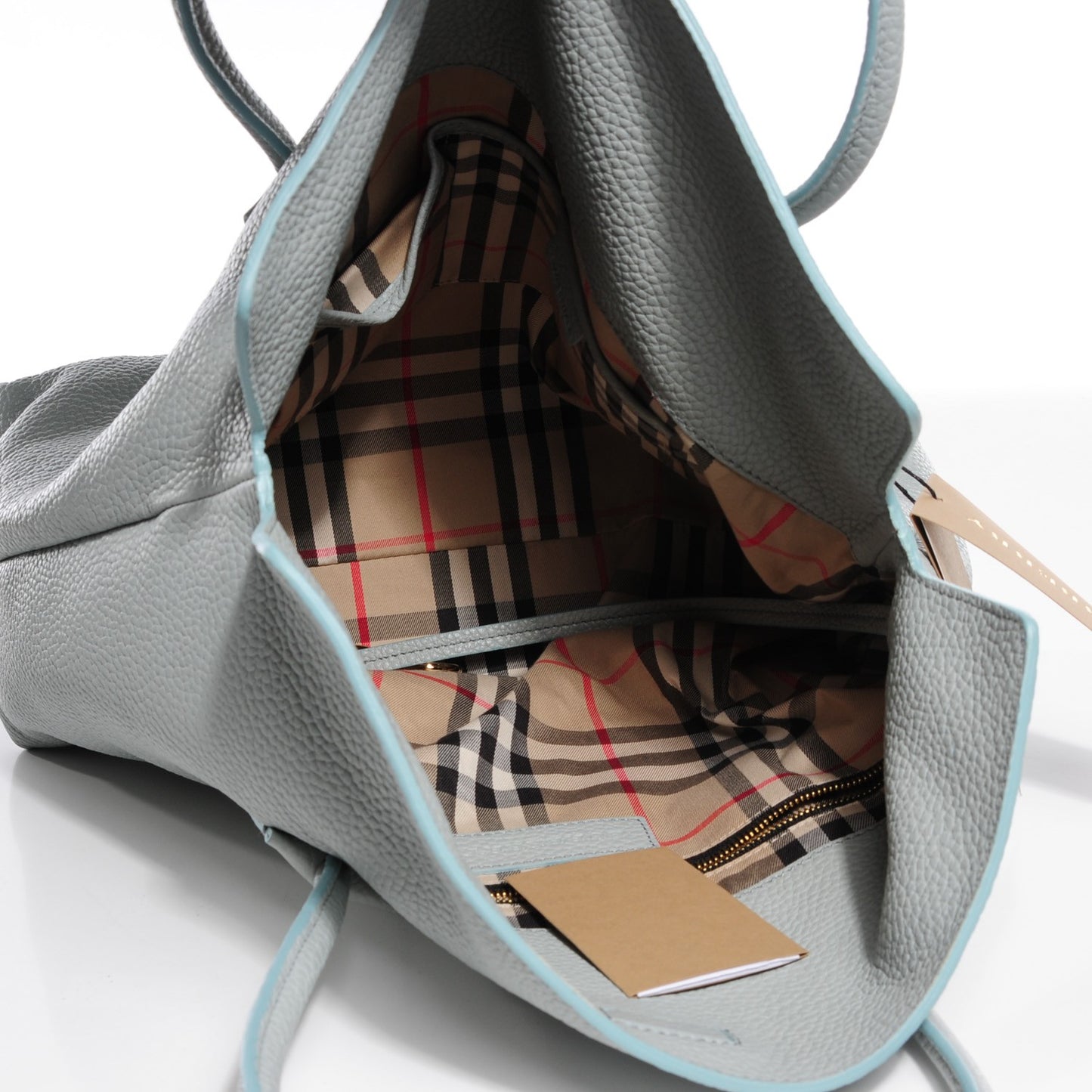 London Grainy Calfskin Medium Baynard Tote Sky Blue