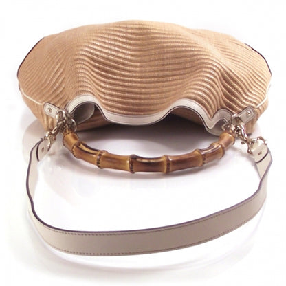 Gucci Straw Bamboo Handle Hobo 6 of 10