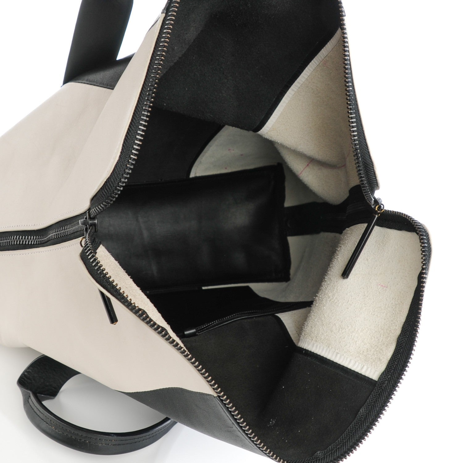 3.1 Phillip Lim 3.1 Calfskin Tri-Color 31 Hour Bag Black White Putty 5 of 9
