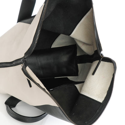3.1 Phillip Lim 3.1 Calfskin Tri-Color 31 Hour Bag Black White Putty 5 of 9