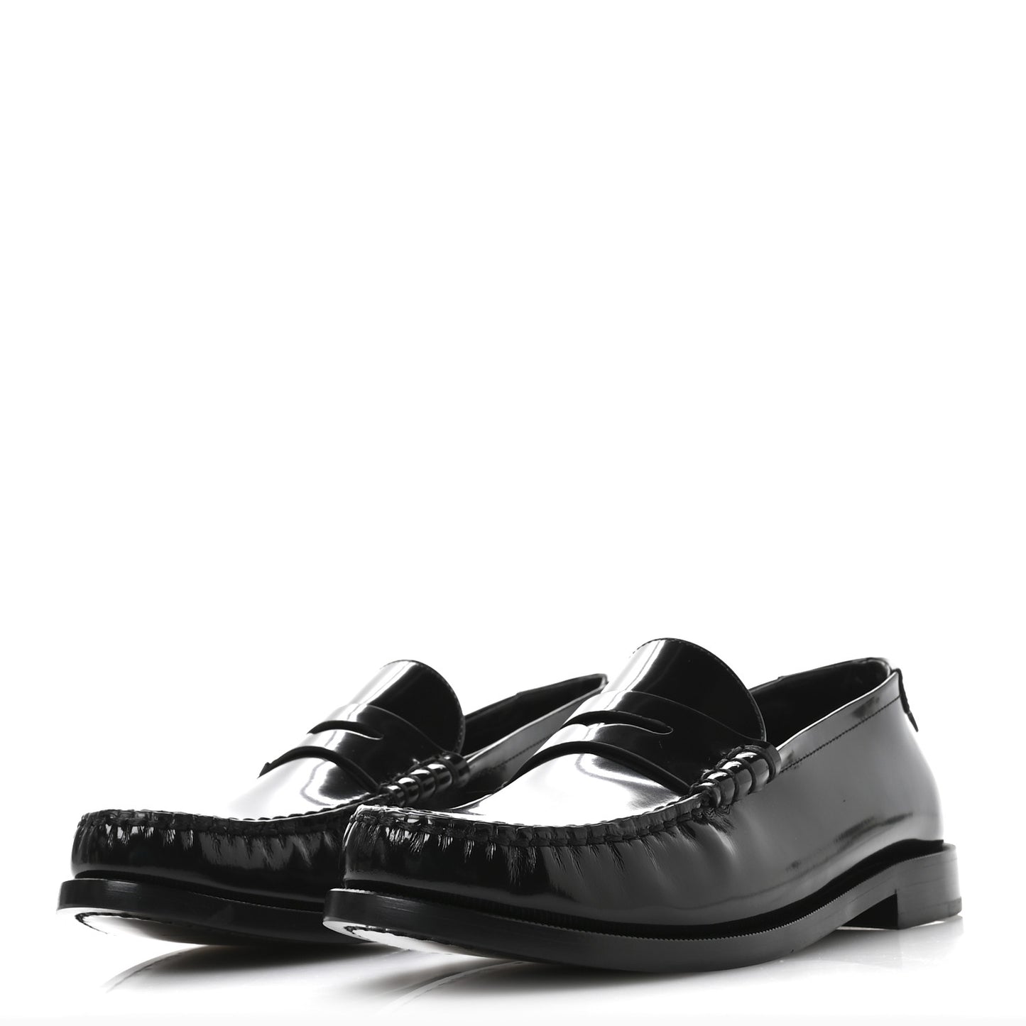 Calfskin Penny Loafers 38 Black