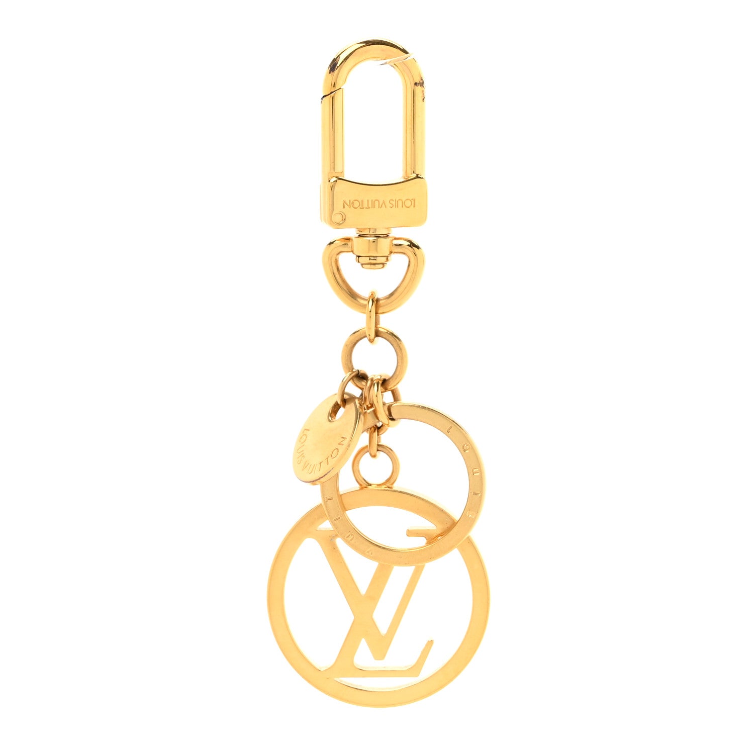 Louis Vuitton LV Circle Bag Charm Key Holder Gold 1 of 5