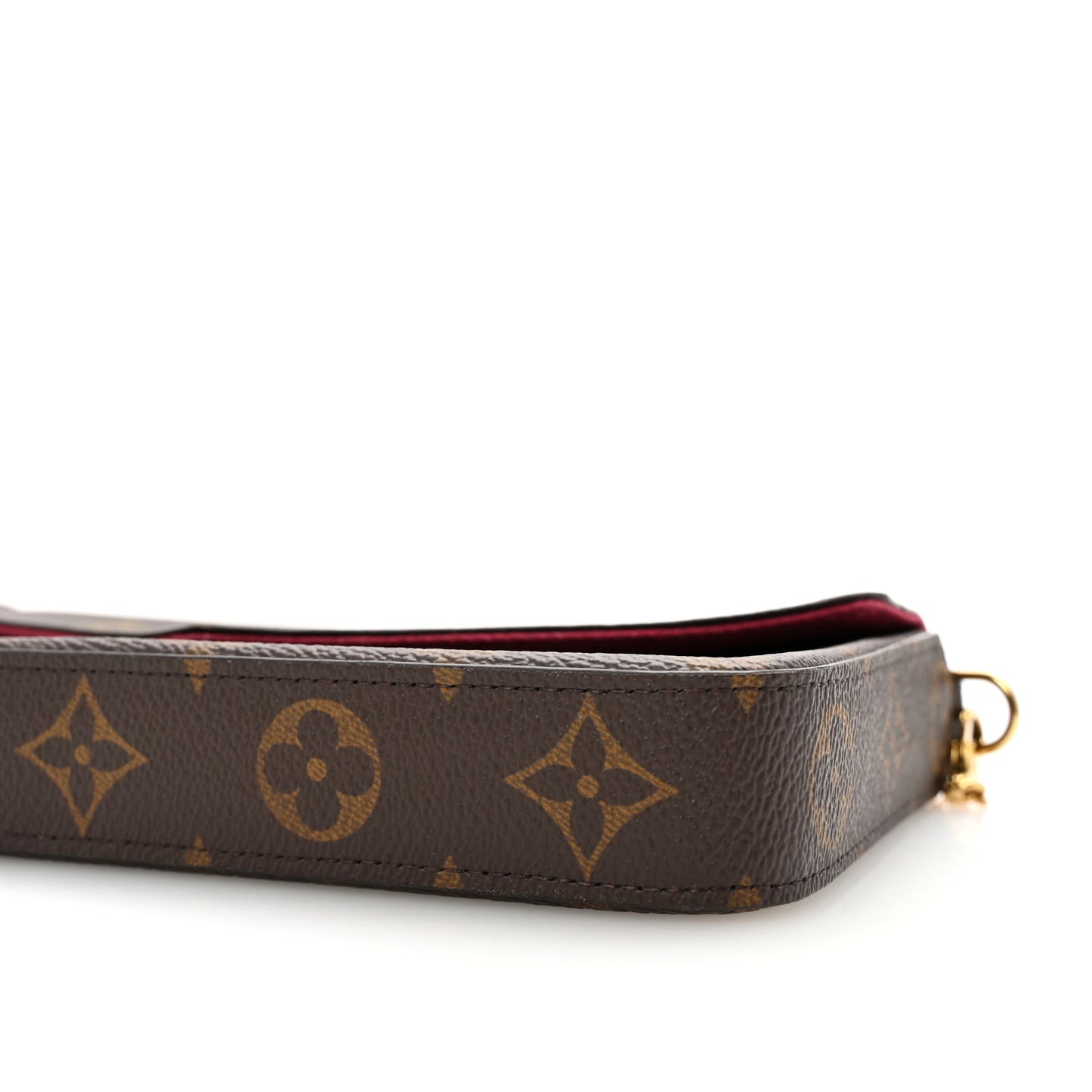 Monogram Pochette Felicie Chain Wallet Fuchsia
