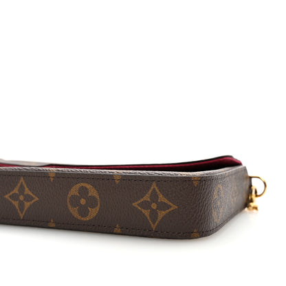 Louis Vuitton Monogram Pochette Felicie Chain Wallet Fuchsia 9 of 10