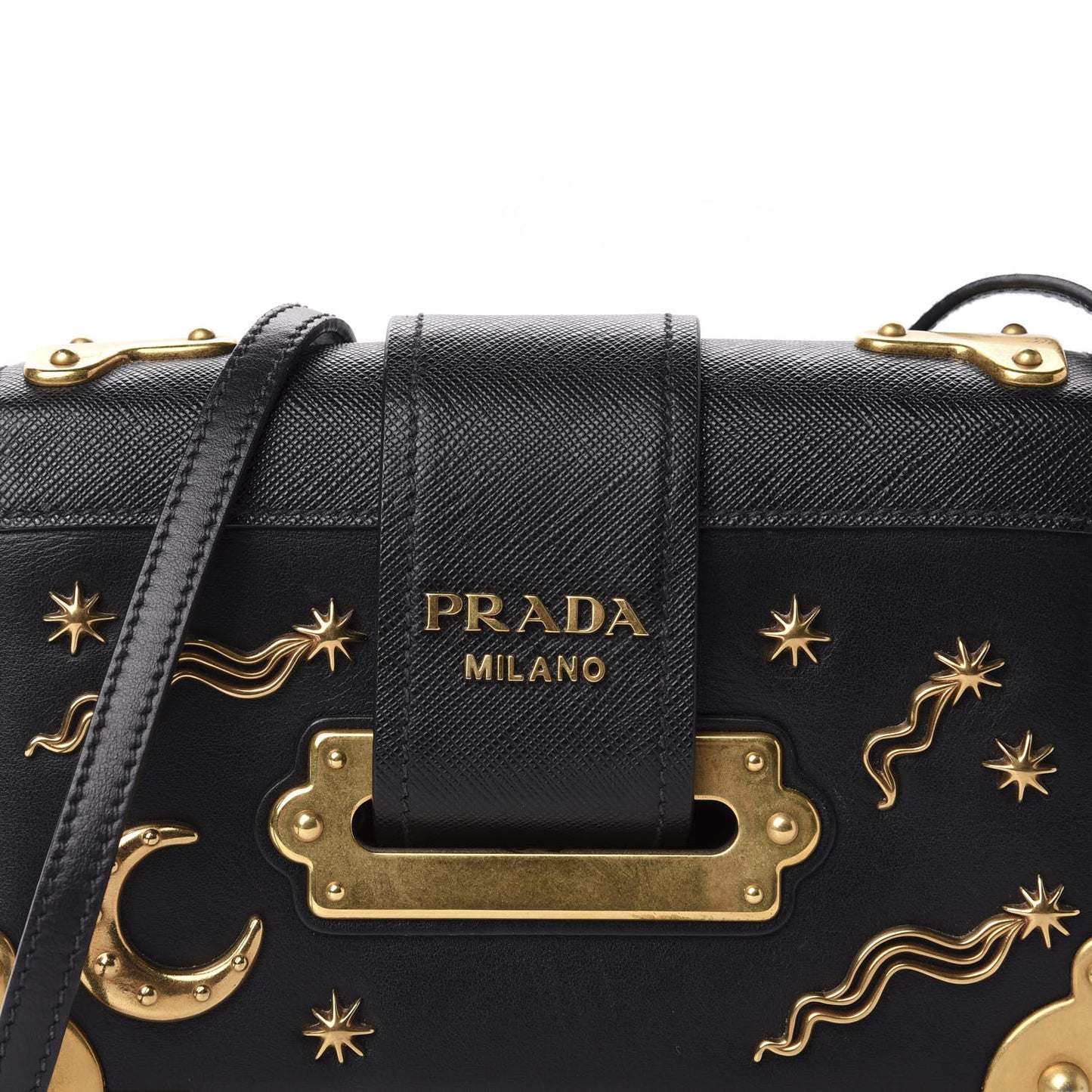 City Calf Saffiano Cahier Astrology Bag Black