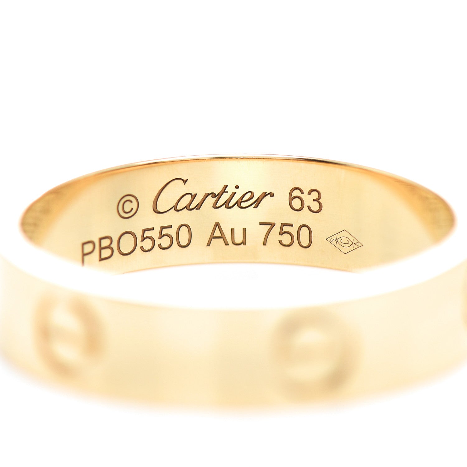 Cartier 18K Yellow Gold 5.5mm LOVE Ring 63 10.25 4 of 5