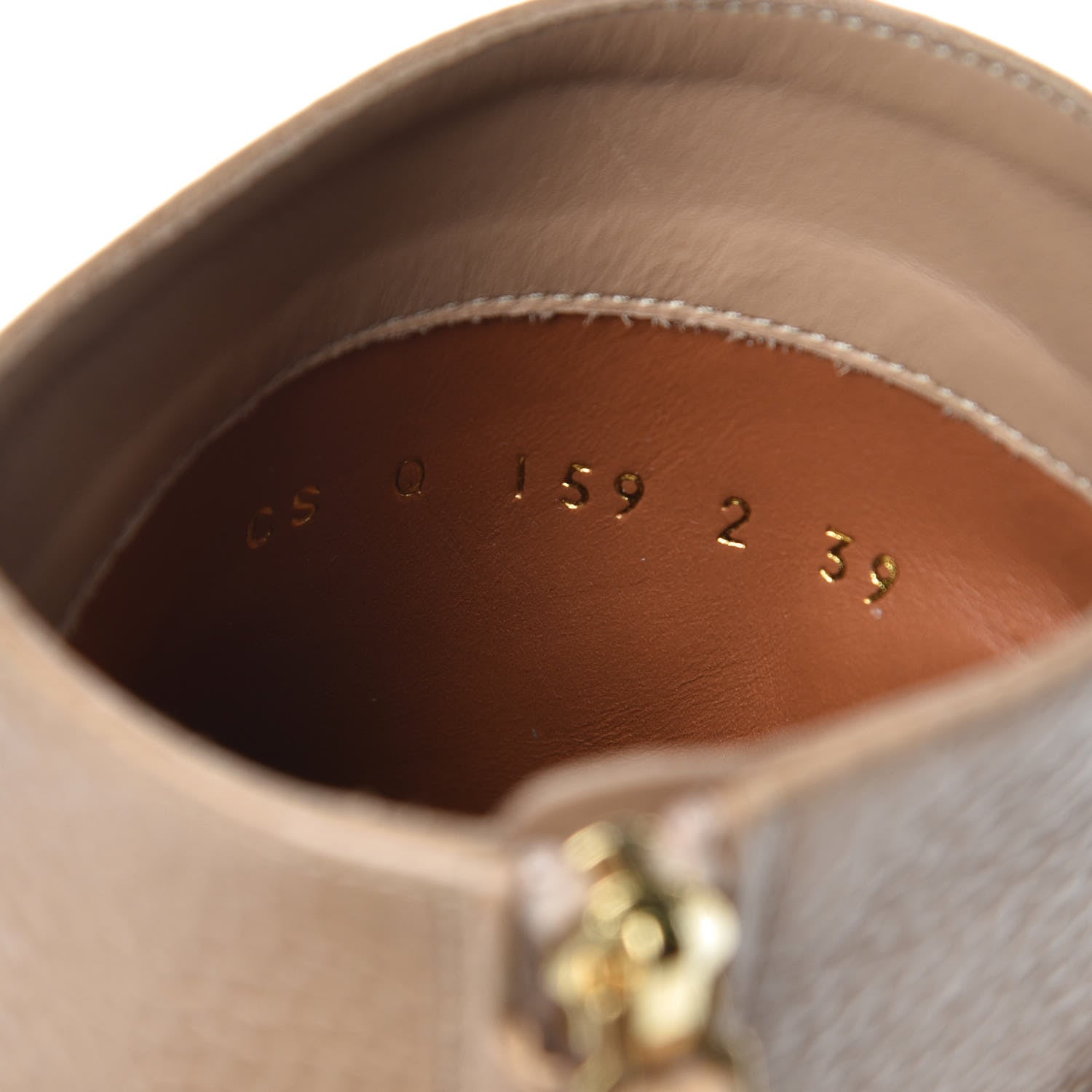 Valentino Garavani Pebbled Calfskin Rockstud Single Buckle 90mm Block Heel Ankle Boots 39 Camel Rose 7 of 8