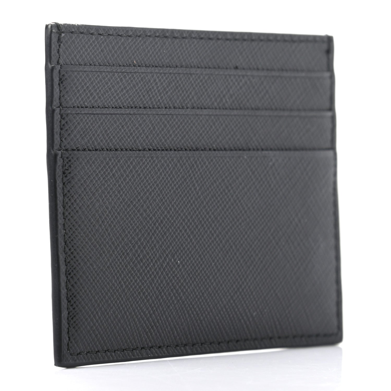 Prada Saffiano Metal Card Holder Black 3 of 7