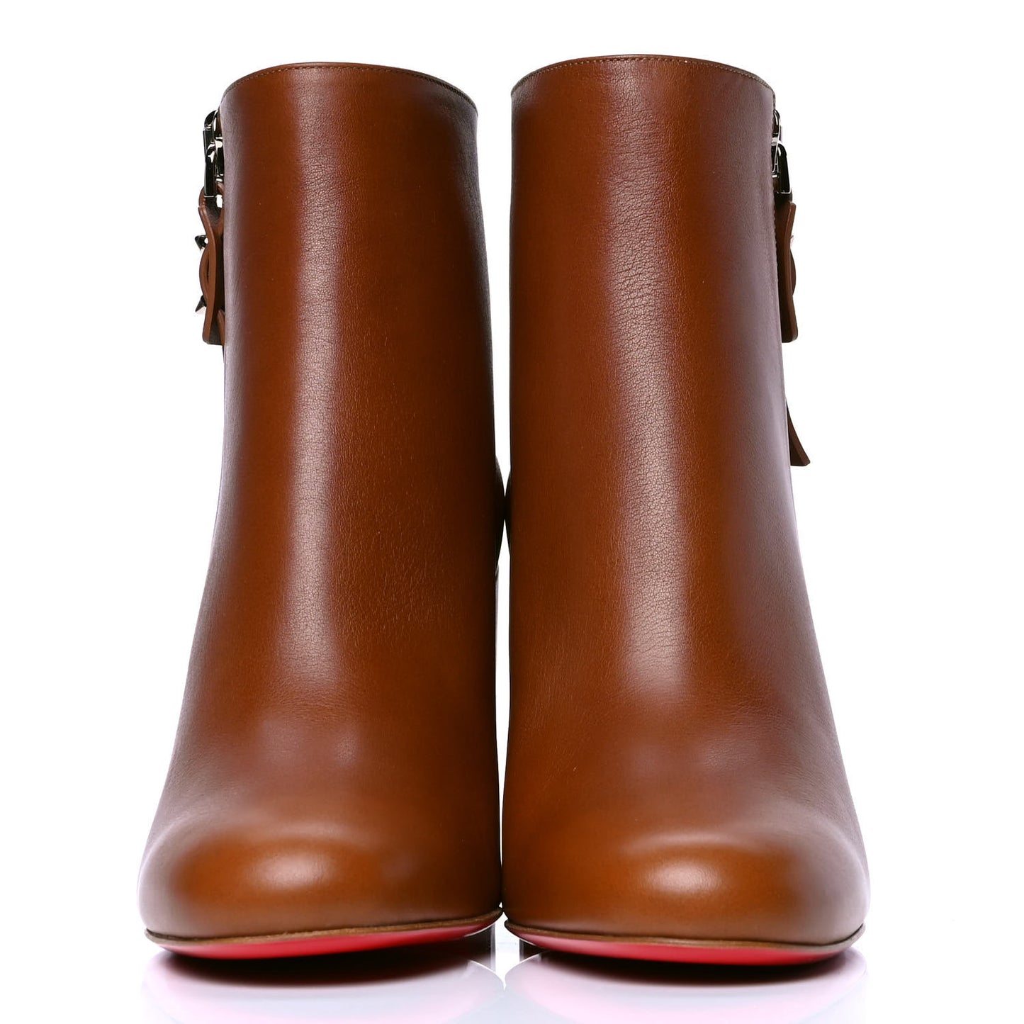 Calfskin Ziptotal 85 Ankle Boots 38.5 Cuoio