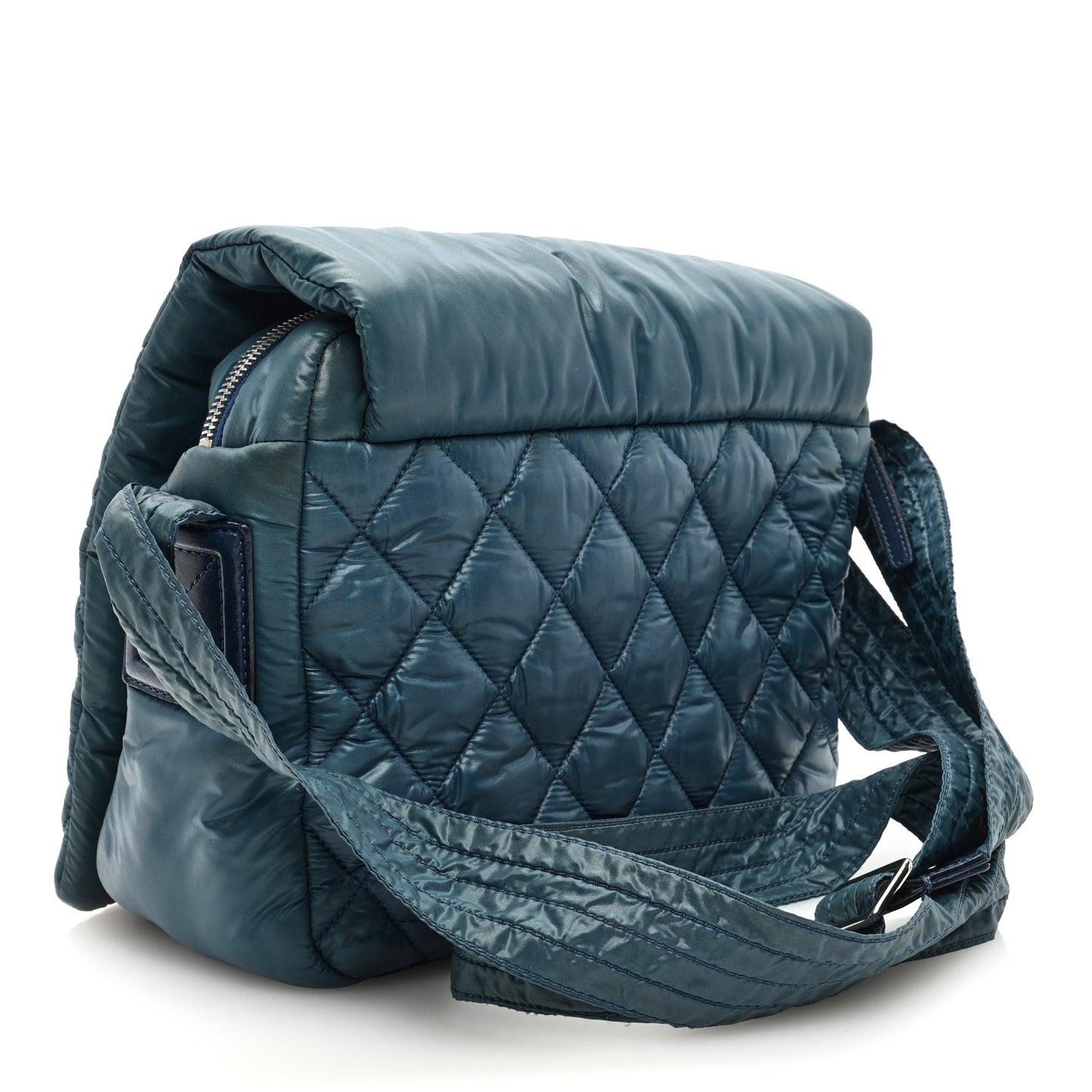 Nylon Small Coco Cocoon Messenger Bag Blue