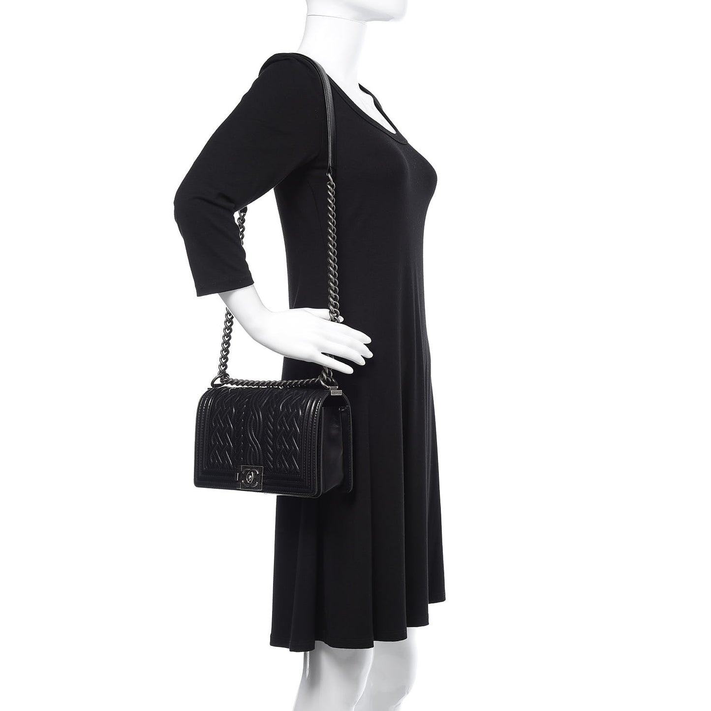 Lambskin Medium Celtic Boy Flap Black