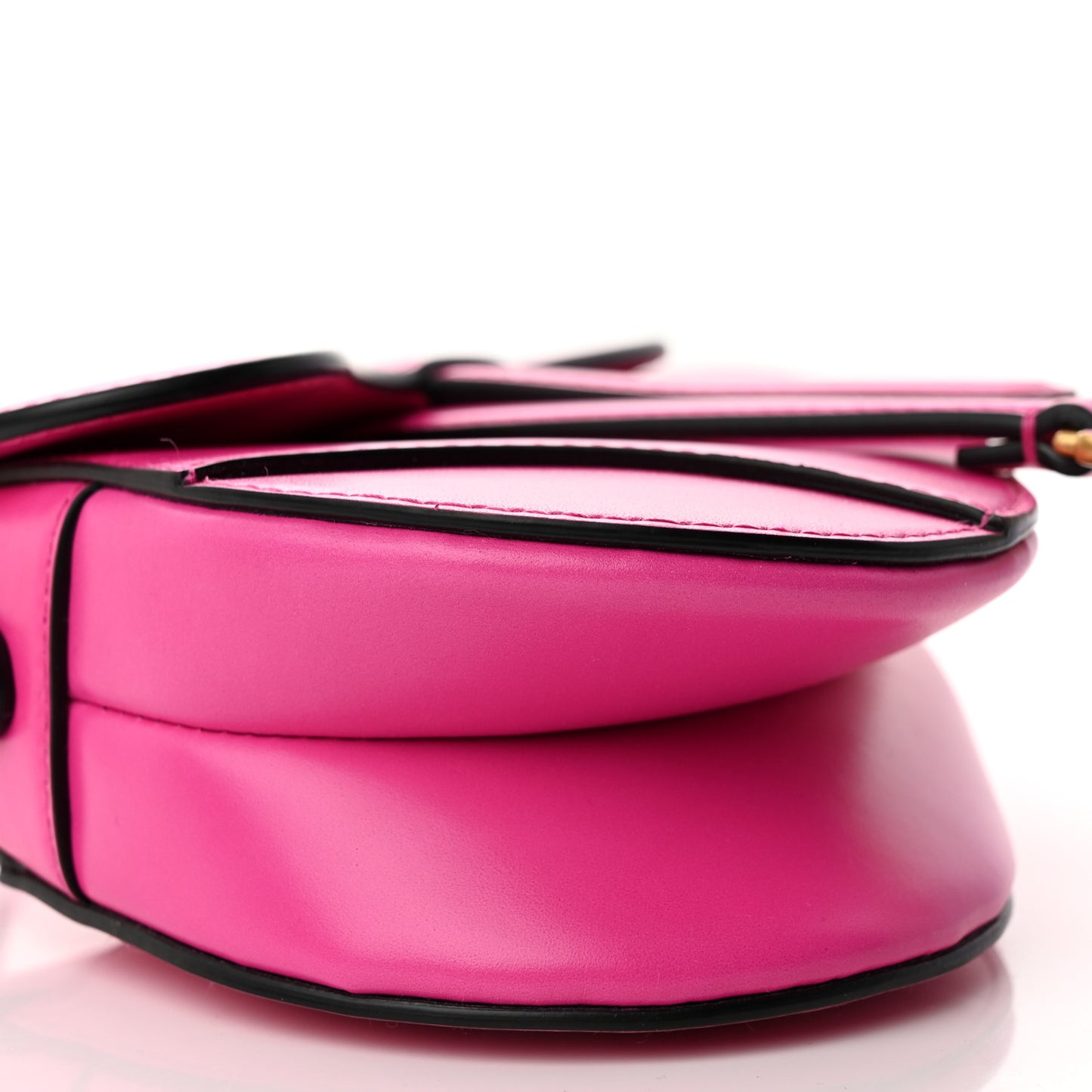 Calfskin Mini Saddle Bag Rani Pink