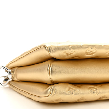 Louis Vuitton Lambskin Embossed Monogram Coussin PM Gold 10 of 12