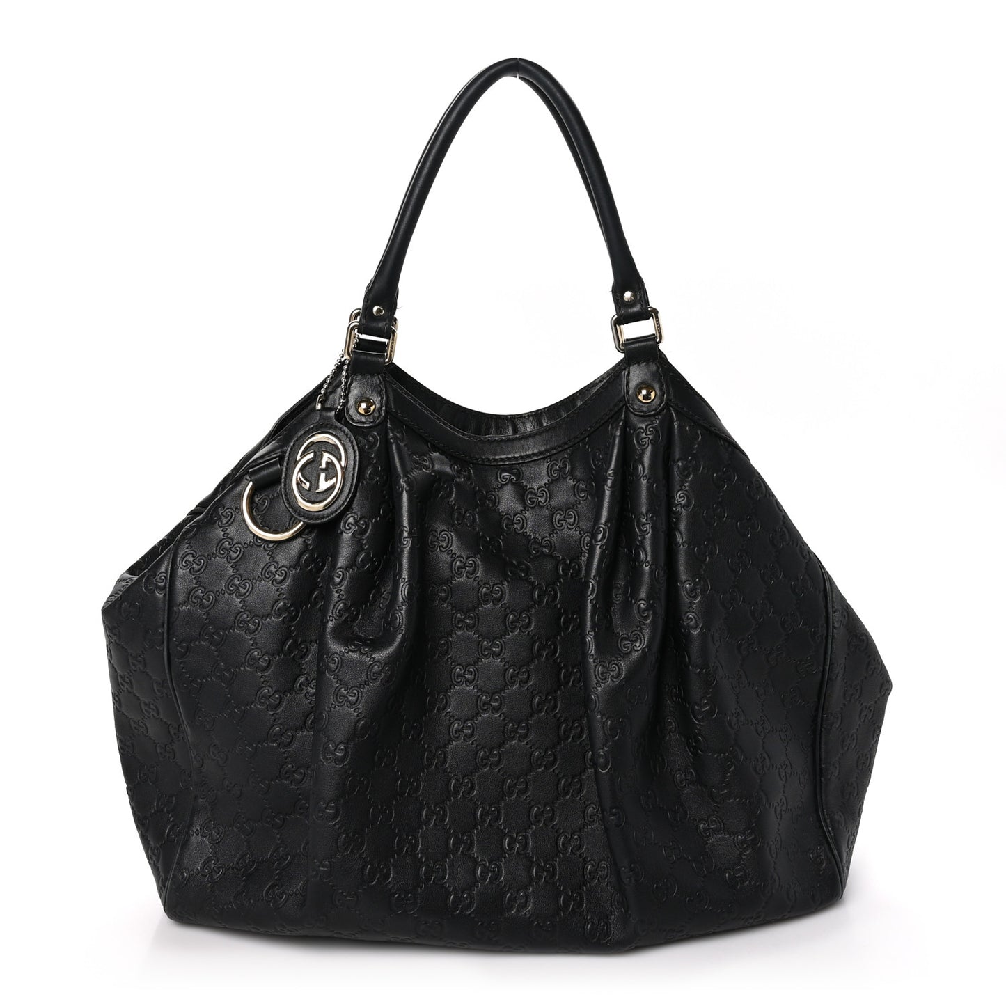 Guccissima Vitello Tender Large Sukey Tote Black