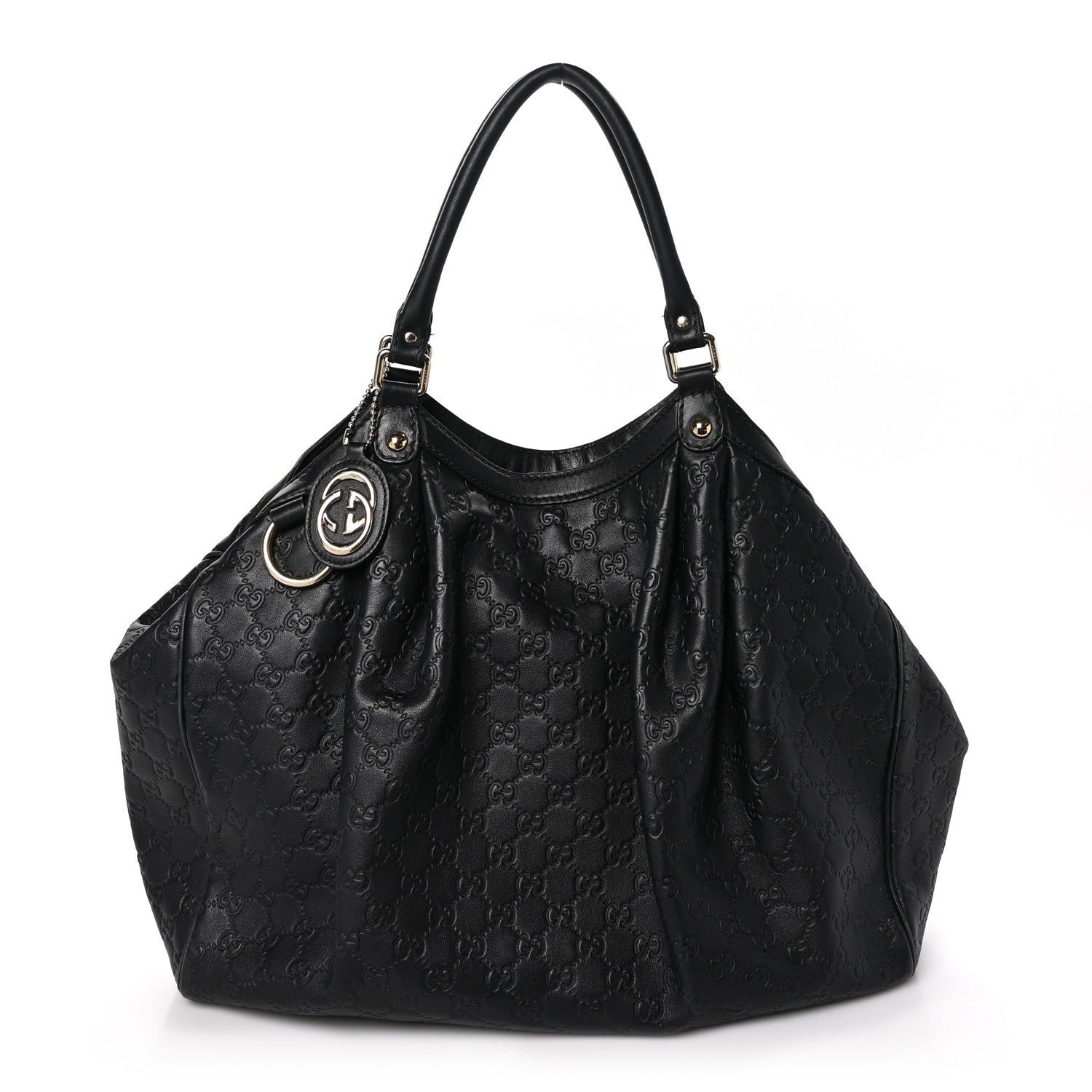 Gucci Guccissima Vitello Tender Large Sukey Tote Black 1 of 14
