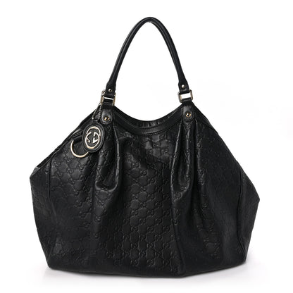Gucci Guccissima Vitello Tender Large Sukey Tote Black 1 of 14