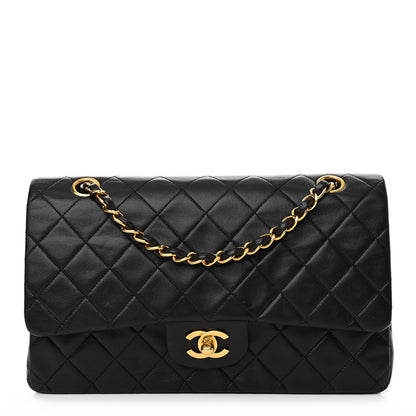 Chanel Lambskin Quilted Medium Double Flap Black 1 of 13