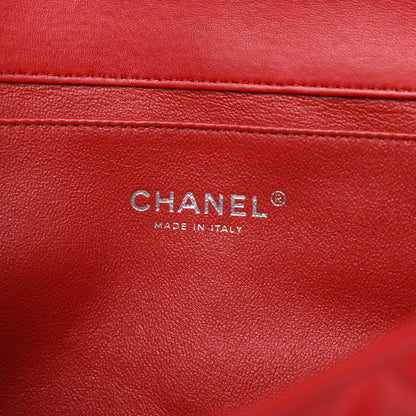 Chanel Lambskin Quilted Clutch With Chain Flap Red 6 of 9