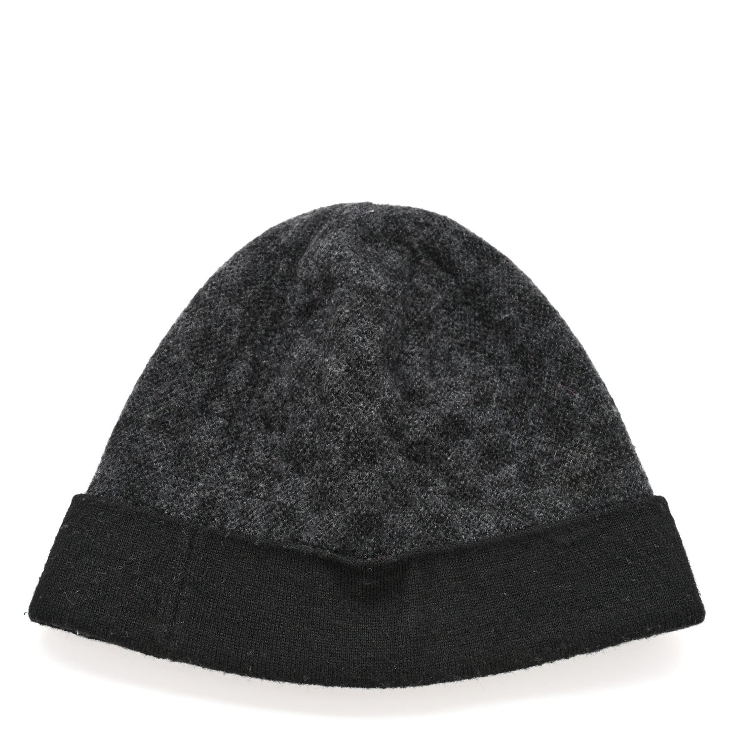 Wool Bonnet Petit Damier Graphite Beanie Hat
