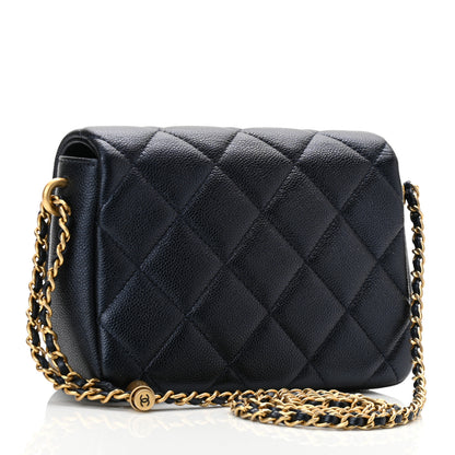 Chanel Iridescent Caviar Quilted Mini My Perfect Flap Dark Blue 3 of 11