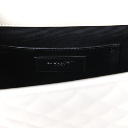 Saint Laurent Grain De Poudre Textured Mixed Matelasse Medium Triquilt Monogram Satchel Porcellana 8 of 10