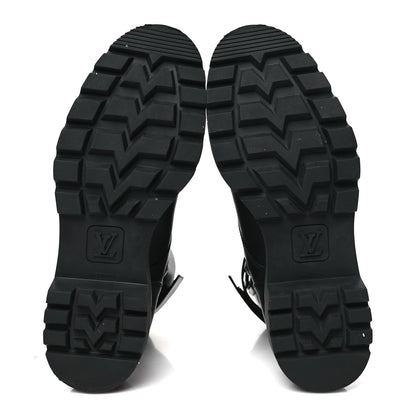 Louis Vuitton Calfskin Territory Flat Ranger Boots 39 Black 5 of 9