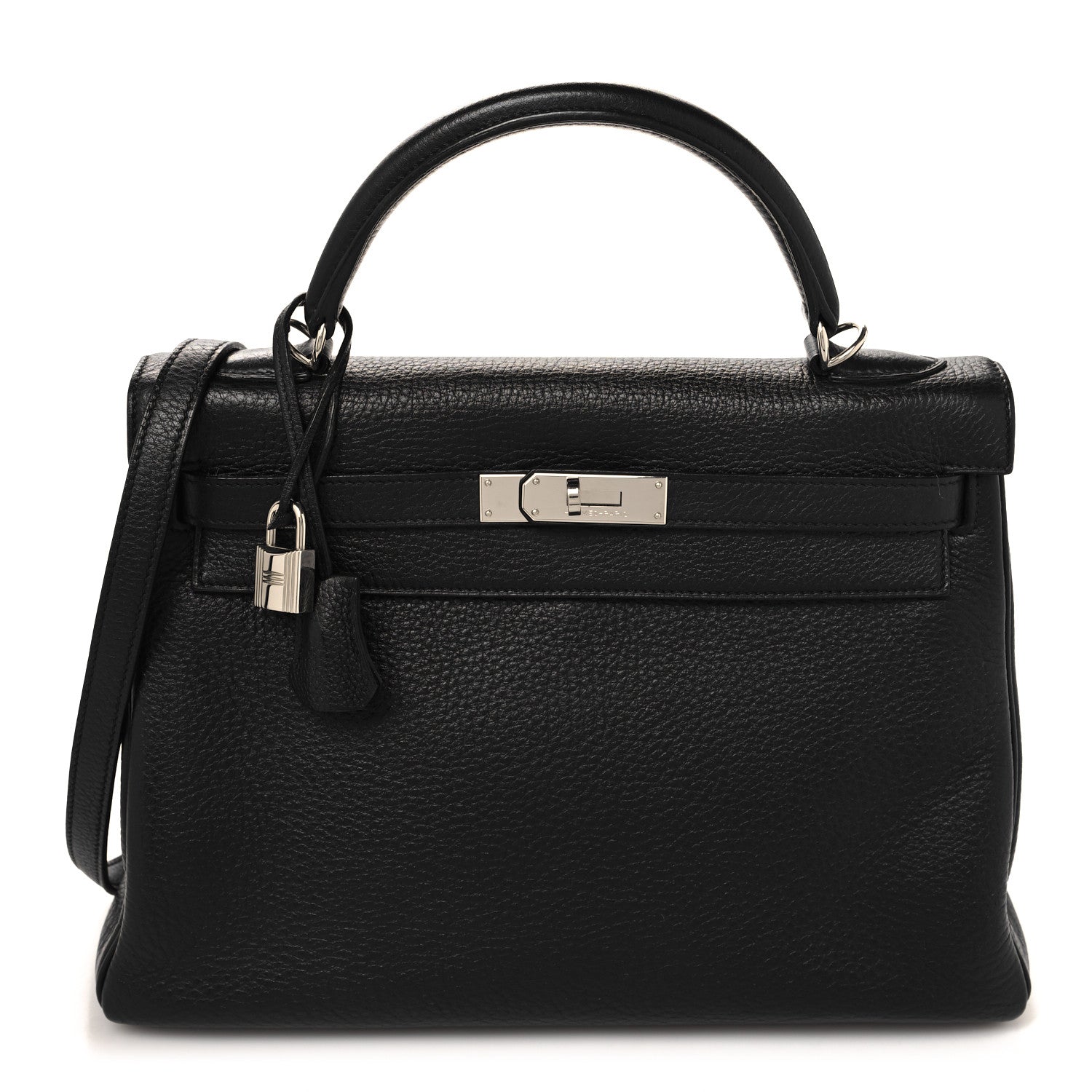 Hermes Taurillon Clemence Kelly Retourne 32 Black 1 of 17