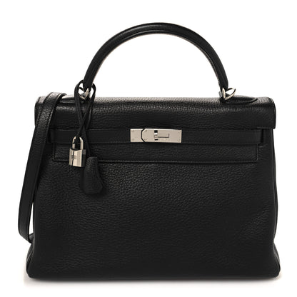 Hermes Taurillon Clemence Kelly Retourne 32 Black 1 of 17