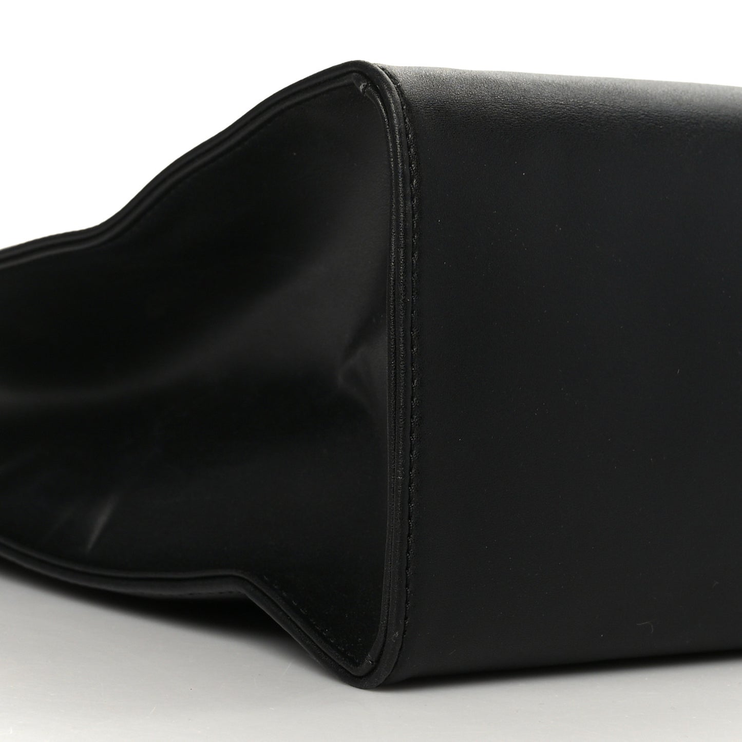 Vegan Leather Medium Shopping Bag Black