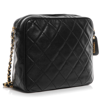 Chanel Quilted Lambskin Tassel Camera Case Black 3 of 8