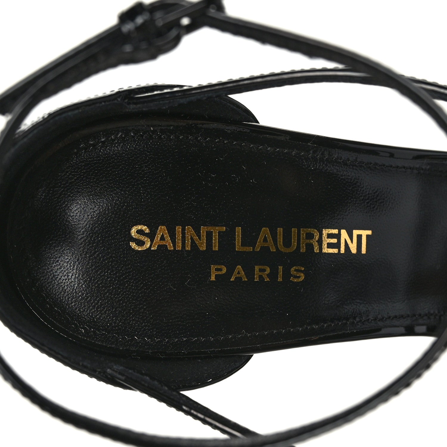 Saint Laurent Patent Cassandra 100 Sandals 38 Black 6 of 7