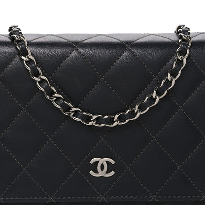 Chanel Lambskin Quilted Wallet On Chain WOC Black 9 of 11