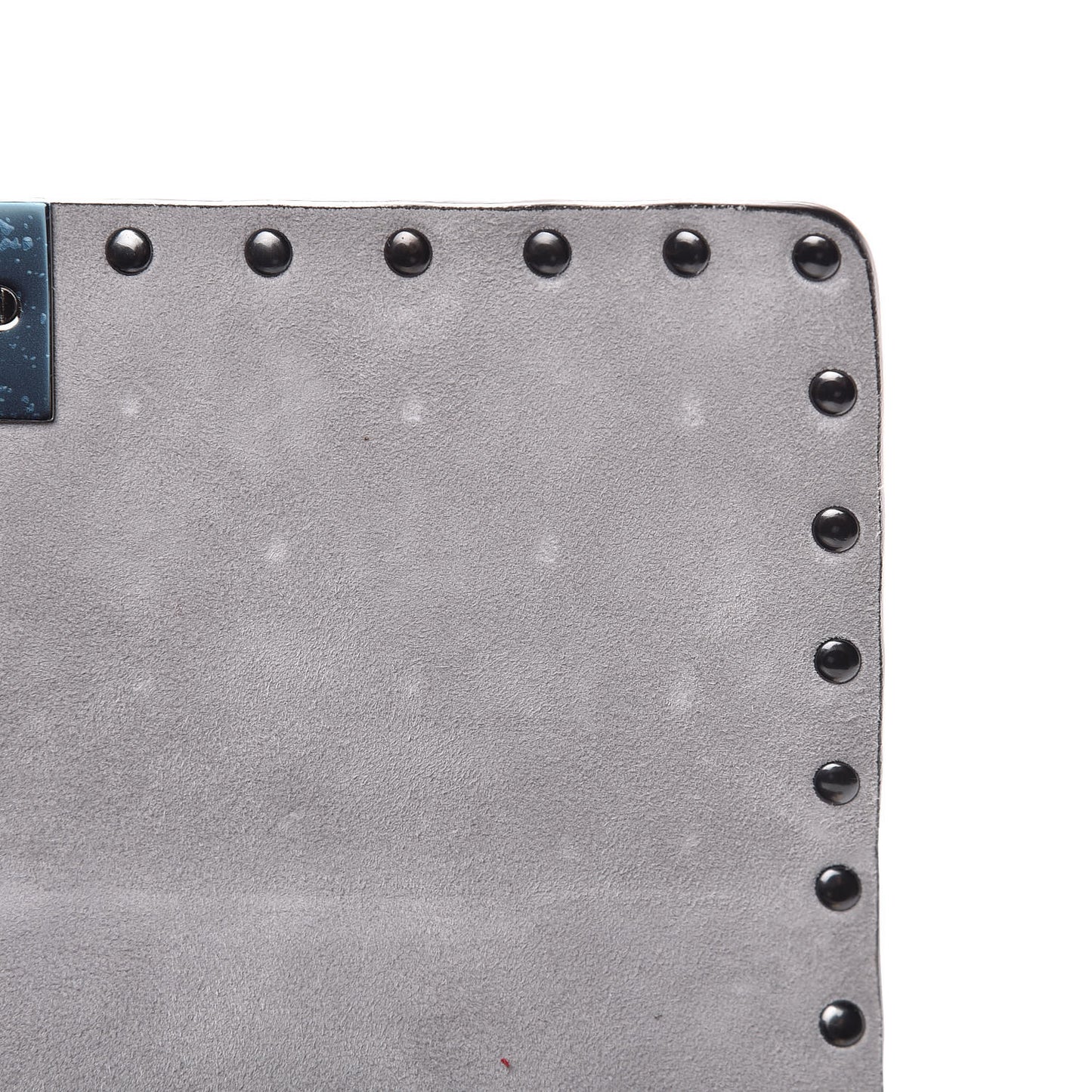 Craquele Nappa Medium Rockstud Spike Shoulder Bag Light Ivory