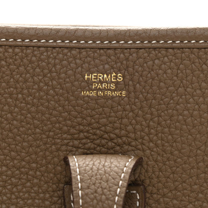 Hermes Taurillon Clemence Evelyne III PM Etoupe 6 of 11