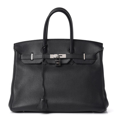 Hermes Taurillon Clemence Birkin 35 Black 1 of 37