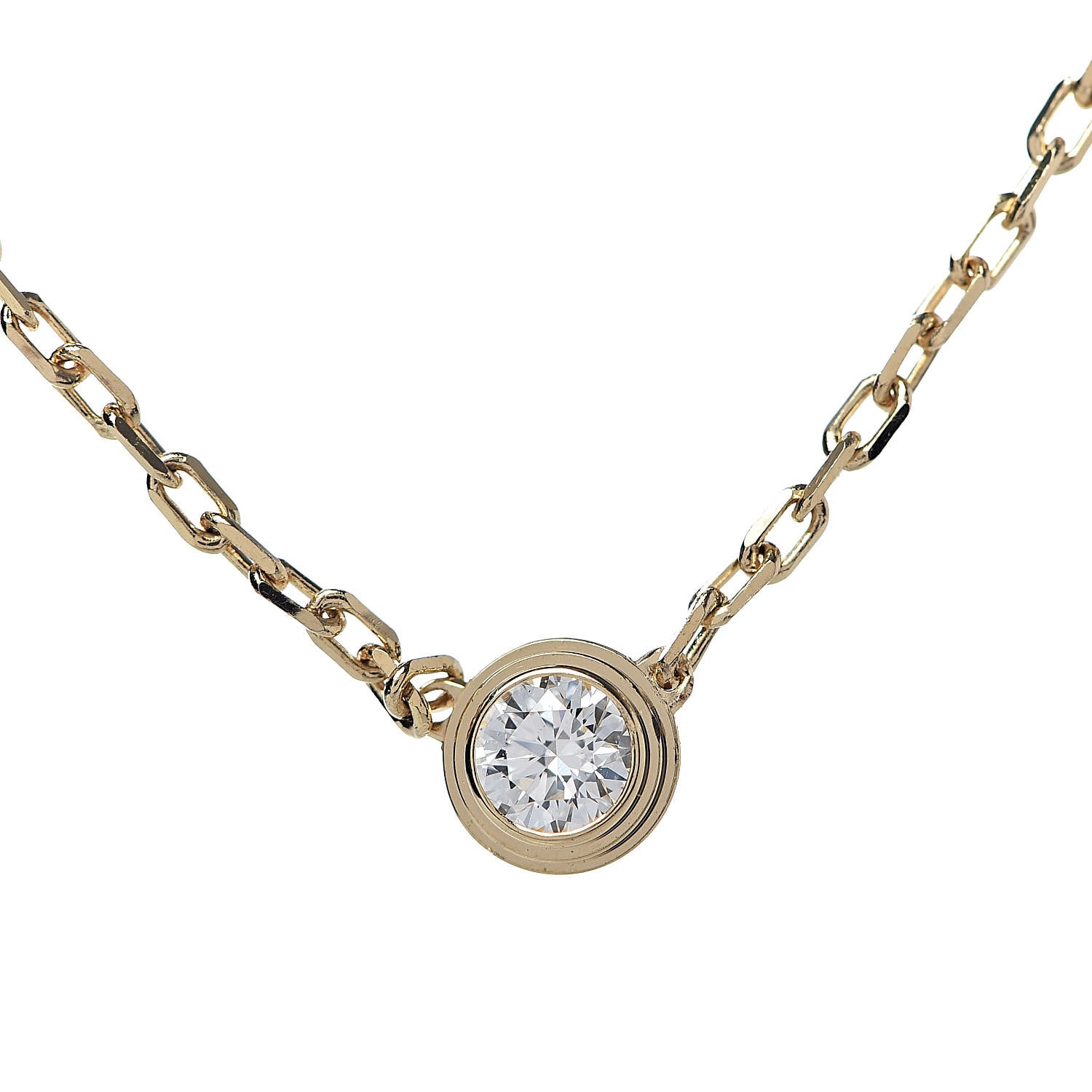 Cartier 18K Yellow Gold Diamond SM D'Amour Pendant Necklace 4 of 6