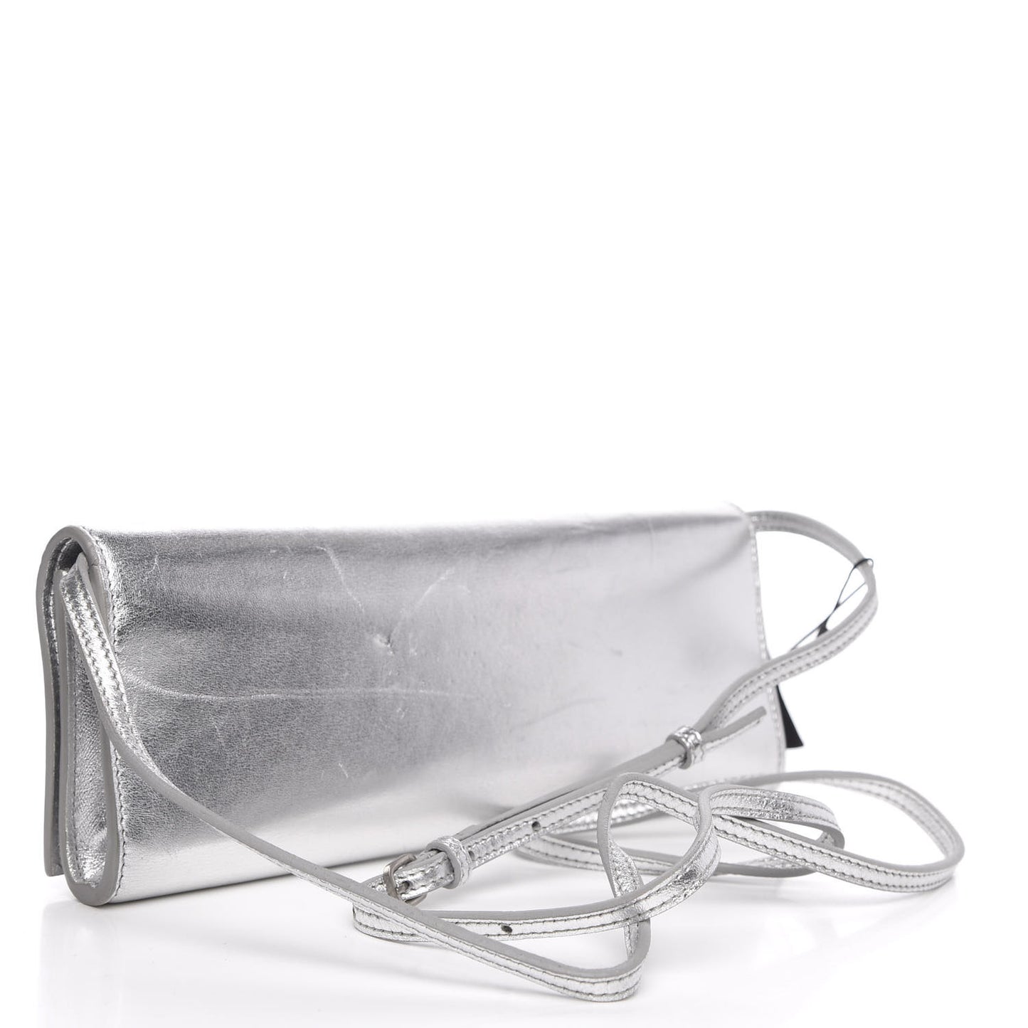 Nappa Silk Fetiche Clutch Argento