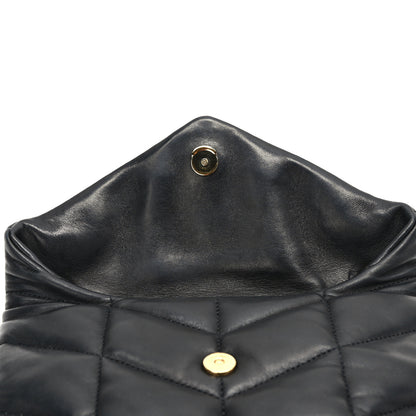 Saint Laurent Lambskin Quilted Toy Loulou Puffer Monogram Chain Satchel Black 12 of 12