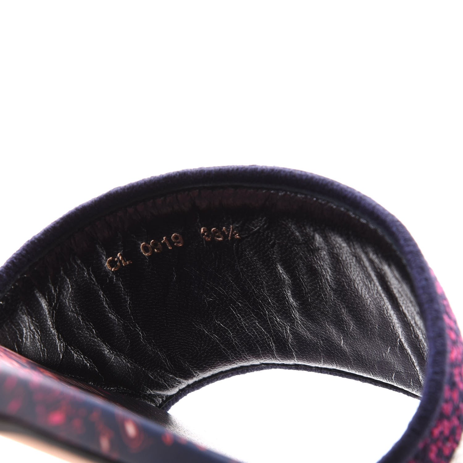 Christian Dior Canvas Embroidered Animals Dway Mules Slide Sandals 38.5 Deep Blue Fuchsia 9 of 10