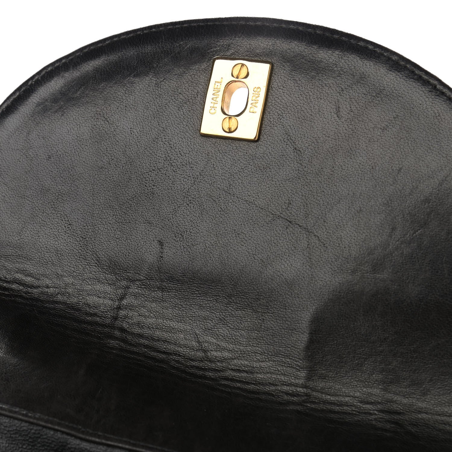 Chanel Lambskin Quilted Drawstring Backpack Black 12 of 13