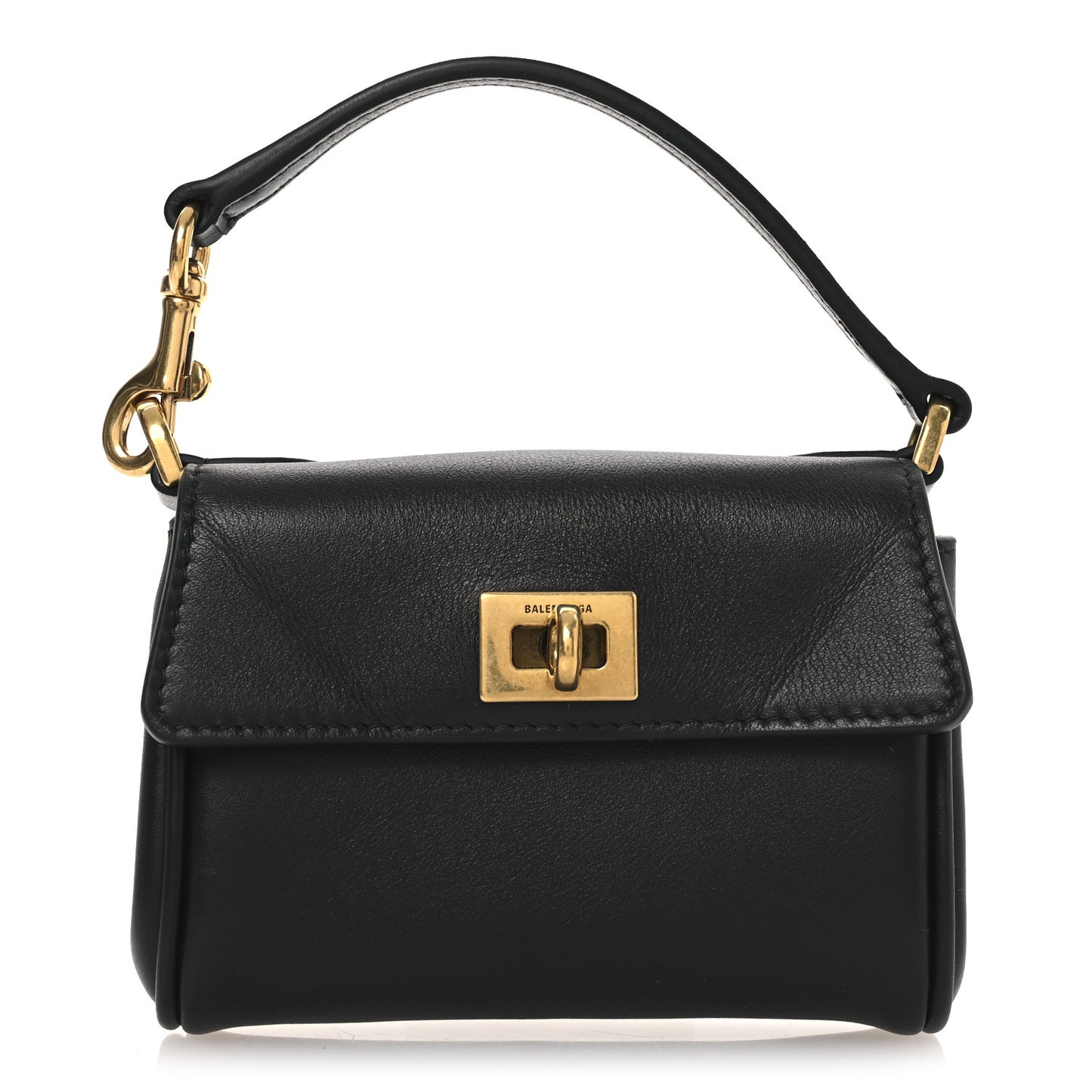 Smooth Calfskin Rodeo Micro Bag Charm Black